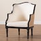 Bali & Pari Elizette Traditional French Beige Fabric and Black Finished Wood Accent Chair 238-13384-ZORO - alternate 10